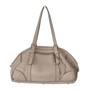 Roots Cream leather Satchel bag with Double Handles handbag